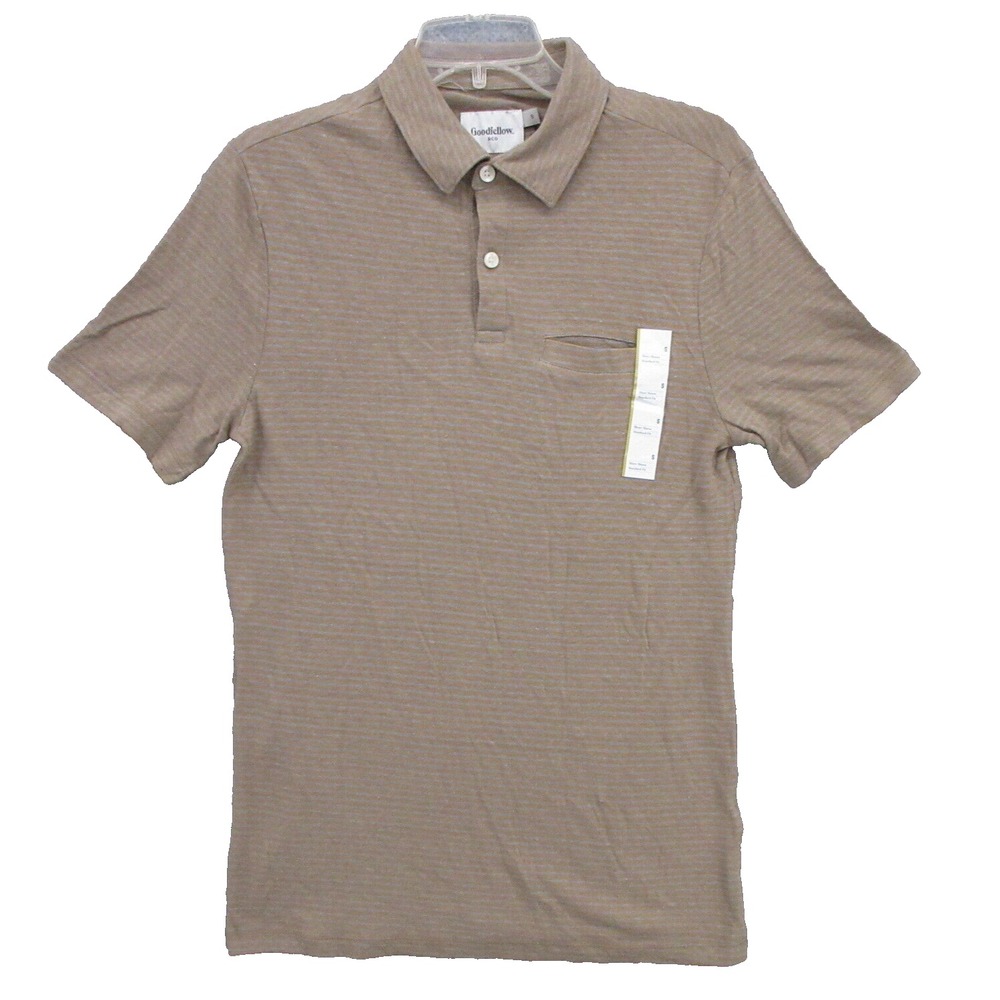 Goodfellow & Co Mens Polo Shirt Small Collared Sculptural Short Sleeve New